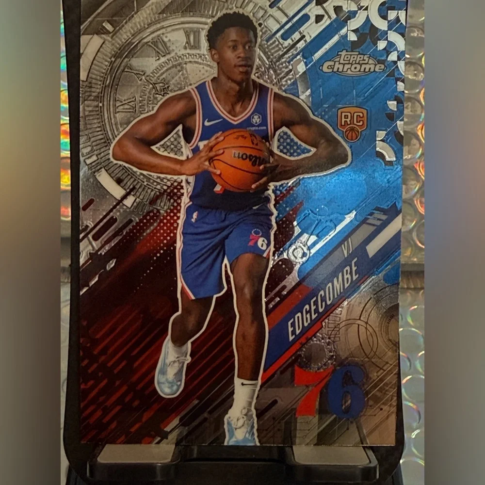 2025-26 Topps Chrome VJ Edgecombe Go Time RC Rookie #GT-18 76ers - Picture 2 of 3
